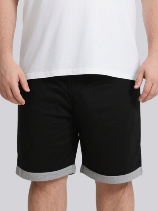 color-block-cuffed-casual-plus-size-mens-shorts