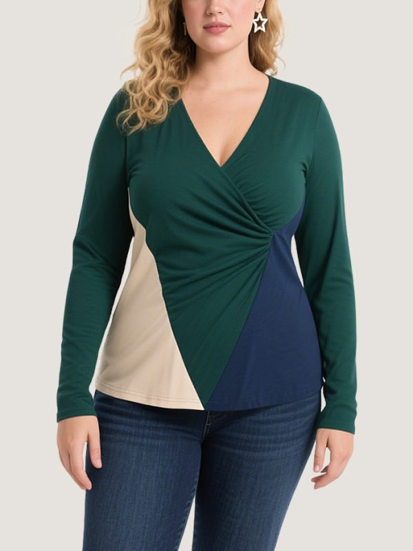womens-stylish-spliced-plus-size-long-sleeved-t-shirt