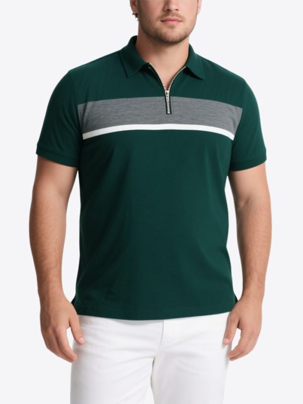 mens-large-size-casual-zippered-contrast-lapel-short-sleeves