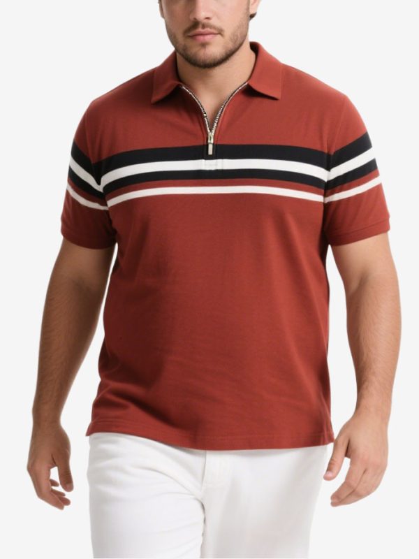 mens-large-size-trendy-zippered-striped-lapel-short-sleeves